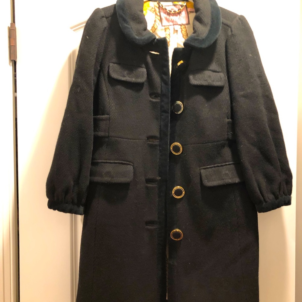 Juicy Couture black wool fall coat